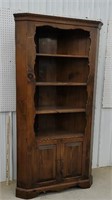 Pine corner cupboard 80"t