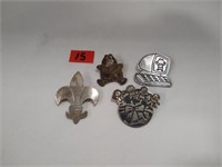 4 Sterling Pins