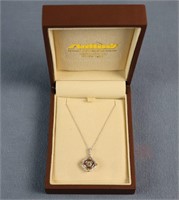 14K White & Rose Gold Diamond Necklace