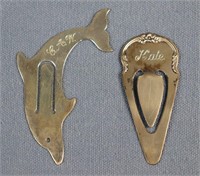 Two Sterling Bookmarks