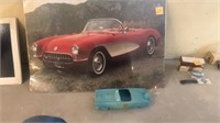Corvette picture and cerramic car