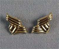 Pair 14K Gold Clip Earrings