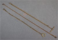 3 Gold-Filled Pocket Watch Chains