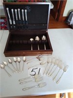 Gorham Sterling flatware 27 pieces and case