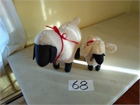 Pair of stuffed sheep