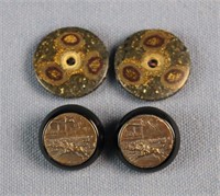 2 Pair Vintage Buttons