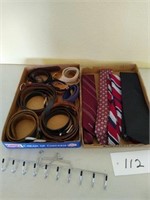 Belt rack belts and ties two flats