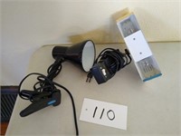 Clip-on lamps lot of two flat