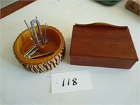 Jewelry box nut dish and nut crackers