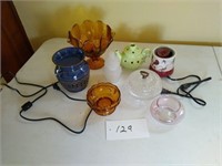 Candle warmers, votives and candy dish