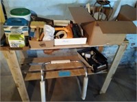 Miscellaneous household repair items and bench