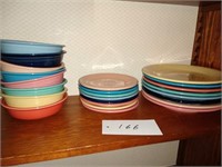 Fiesta ware dinner and salad plates