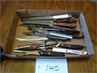 Miscellaneous kitchen knives flat