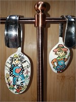 HANDPAINTED BY ROBBIE BETTIS - 2 SPOONS