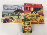 New Oil Pastels, Crayons & Colored Pencils