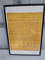 Declaration of Independence Document-24" x 37"