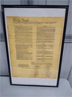 U.S. Constitution Document-24" x 37"