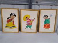 3 Mexican Pictures by Ramirez-12" x 19"