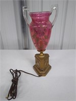 Vintage Vase Lamp--15" tall