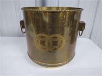 Large Brass Bucket--14"