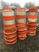 (12) POLY SAFETY BARRELS