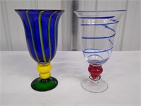 2 Ornamental Vases-15" tall