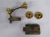 Brass Doorknobs & Door Lock