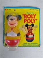 Vintage Mickey Mouse Roly Poly Toy New in Pkg.