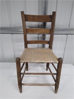 Antique Chair with Woven Seat