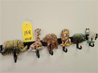 *Animal Wall Hanging Key Rack 4" x 18"