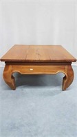LOW SQUARE TEAK SIDE TABLE