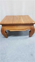 LOW SQUARE TEAK SIDE TABLE