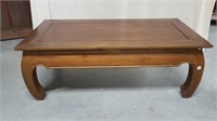 TEAK COFFEE TABLE WITH 2 END DRAWERS