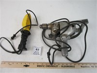 TROUBLE LIGHT & 1/2" 3A DRILL - drill needs