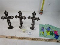 3 DISPLAY CROSSES - CANDLE