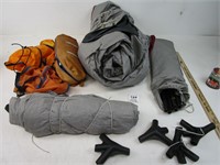 LARGE LOT OF ASSORTED CAMPING TENT SUPPLIES