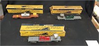 3 American Flyer Train Cars w/Boxes