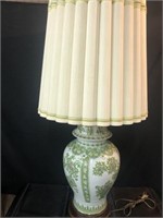 Lg Porcelain green table lamp