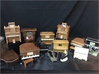 13 Minature Pianos, Music Box, & coasters