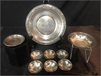Sterling Silver  Gorham Plate and Salts
