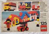Vintage 1974 Lego 125 Set Box W/ Pieces