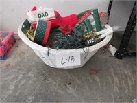 Wicker Basket with Christmas Items