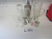 Shot Glass and Drink Mixing Lot
