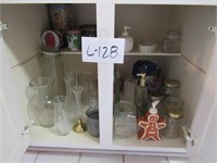 Cabinet Full - Soap Dispensers, Jars, Vases, Tins