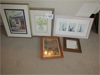 Lot of 5 - Art and Mirror