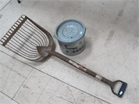 minnow bucket and potato shovel