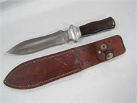 WWII knife and sheath.  knife 10 1/4"