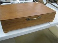 wooden flatware box  clean