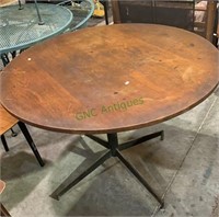 Danish mid century modern dining table, round top