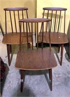 3 Mobler Danish mid century modern chairs,